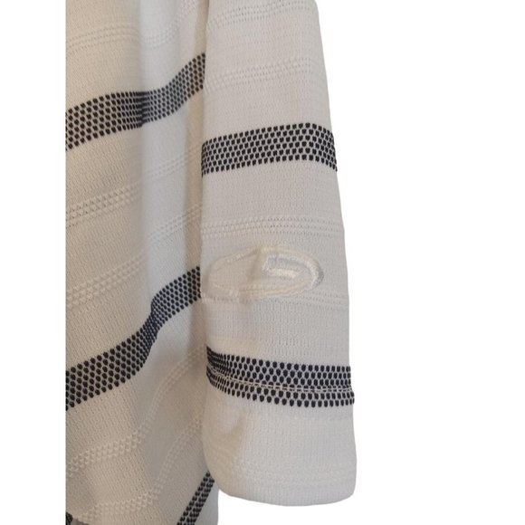 Champion Shirt Golf Performance Mens M White Black Stripes Collared Short Sleeve - Picture 3 of 5